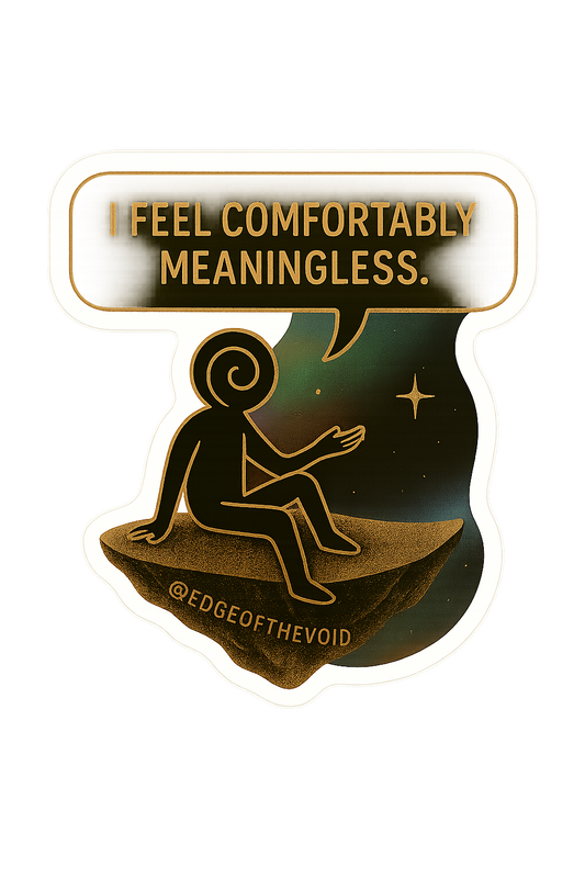 “Feel Comfortably Meaningless – Holographic Sticker”